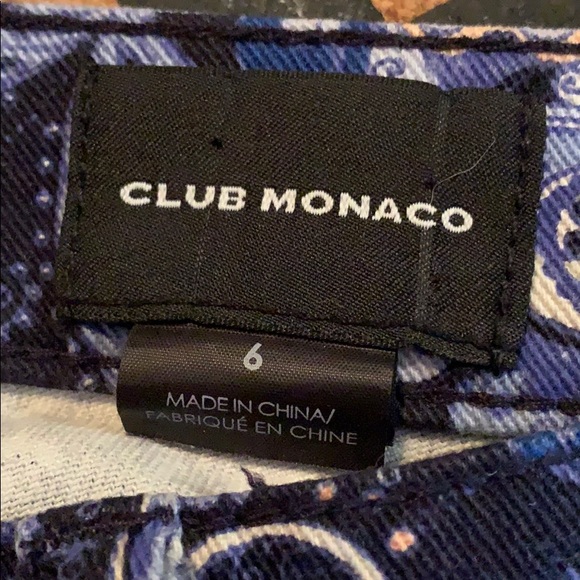 Club Monaco patterned denim style pants - Picture 4 of 6